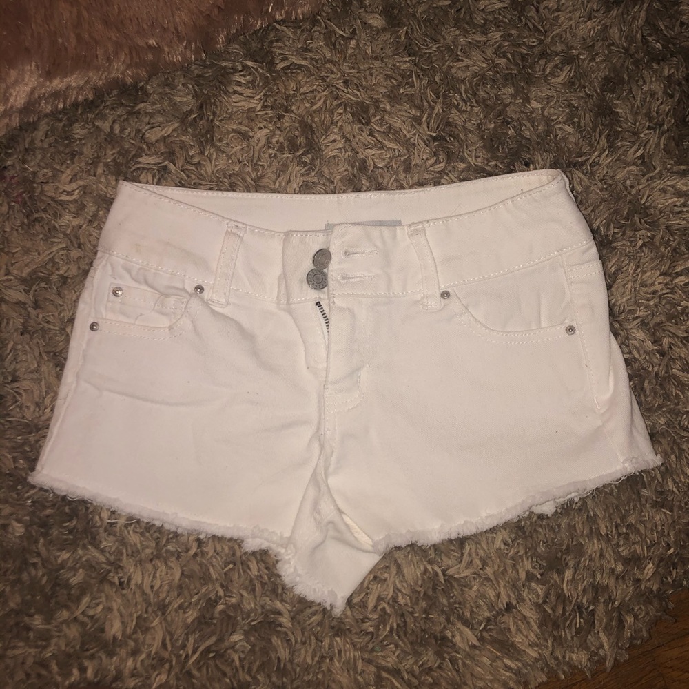 White Jean Shorts